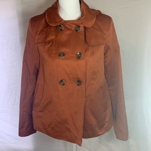 Forever 21 Burnt orange hooded peacoat size 4